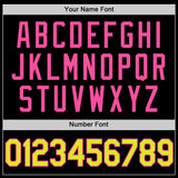 Custom Black Neon Yellow-Pink Authentic Basketball Jersey