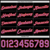 Custom Black Medium Purple-Orange Authentic Basketball Jersey