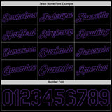 Custom Black Purple Authentic Basketball Jersey