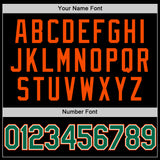 Custom Black Kelly Green White-Orange Authentic Basketball Jersey