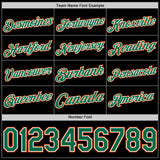 Custom Black Kelly Green White-Orange Authentic Basketball Jersey