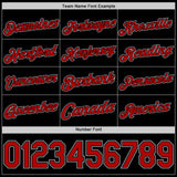 Custom Black Red-Gray Authentic Basketball Jersey