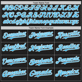 Custom Black Sky Blue-White Authentic Baseball Jersey