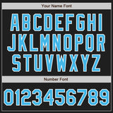 Custom Black Sky Blue-White Authentic Baseball Jersey