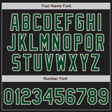 Custom Black Green-White Authentic Baseball Jersey