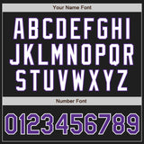 Custom Black Purple-White Authentic Baseball Jersey