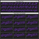 Custom Black Purple Authentic Baseball Jersey