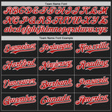 Custom Black Red-White Authentic Baseball Jersey