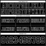 Custom Black White Mesh Authentic Football Jersey