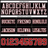 Custom Black Red-White Mesh Authentic Football Jersey