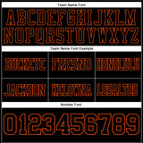 Custom Black Orange Mesh Authentic Football Jersey