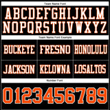 Custom Black Orange-White Mesh Authentic Football Jersey