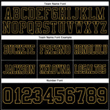 Custom Black Old Gold Mesh Authentic Football Jersey