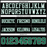 Custom Black Kelly Green-White Mesh Authentic Football Jersey