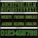 Custom Black Kelly Green-Gold Mesh Authentic Football Jersey