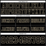 Custom Black Cream Mesh Authentic Football Jersey