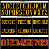 Custom Black Cardinal-Gold Mesh Authentic Football Jersey