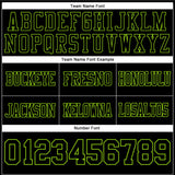 Custom Black Neon Green Mesh Authentic Football Jersey