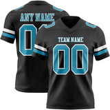 Custom Black Panther Blue-White Mesh Authentic Football Jersey
