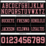Custom Black Medium Pink Mesh Authentic Football Jersey