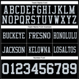 Custom Black Silver Mesh Authentic Football Jersey