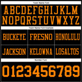 Custom Black Bay Orange Mesh Authentic Football Jersey