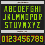 Custom Black Neon Green-Red Authentic Baseball Jersey