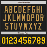 Custom Black Yellow-Old Gold Authentic Baseball Jersey