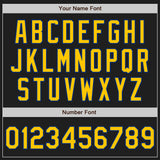 Custom Black Yellow-Royal Authentic Baseball Jersey