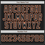 Custom Black White-Orange Authentic Baseball Jersey