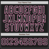 Custom Black White-Pink Authentic Baseball Jersey