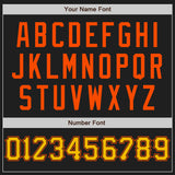 Custom Black Gold-Orange Authentic Baseball Jersey