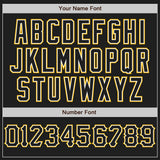 Custom Black White-Gold Authentic Baseball Jersey