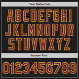 Custom Black Burgundy-Gold Authentic Baseball Jersey