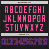 Custom Black Purple-Pink Authentic Baseball Jersey