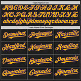 Custom Black Purple-Gold Authentic Baseball Jersey