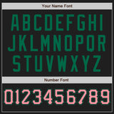 Custom Black Medium Pink-Kelly Green Authentic Baseball Jersey