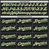 Custom Black Cream-Green Authentic Baseball Jersey