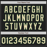Custom Black Cream-Green Authentic Baseball Jersey