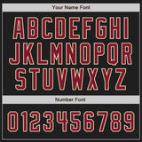 Custom Black Crimson-Cream Authentic Baseball Jersey