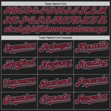 Custom Black Crimson-Gray Authentic Baseball Jersey