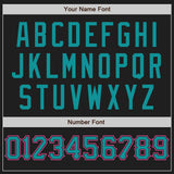 Custom Black Teal-Pink Authentic Baseball Jersey