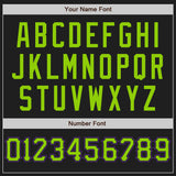 Custom Black Neon Green-Purple Authentic Baseball Jersey