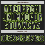 Custom Black White-Neon Green Authentic Baseball Jersey
