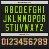 Custom Black Medium Pink-Neon Green Authentic Baseball Jersey