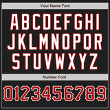 Custom Black Red-White Authentic Baseball Jersey