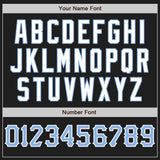 Custom Black Light Blue-White Authentic Baseball Jersey