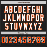 Custom Black Orange-White Authentic Baseball Jersey