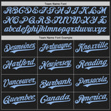 Custom Black Light Blue-Red Authentic Baseball Jersey