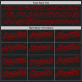 Custom Black Red Authentic Baseball Jersey